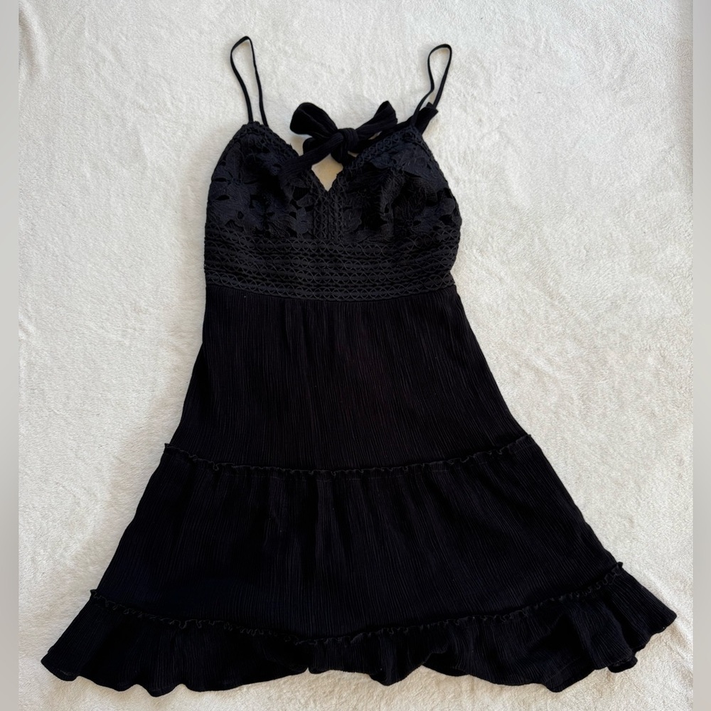 Elegant Black Spaghetti Strap Dress